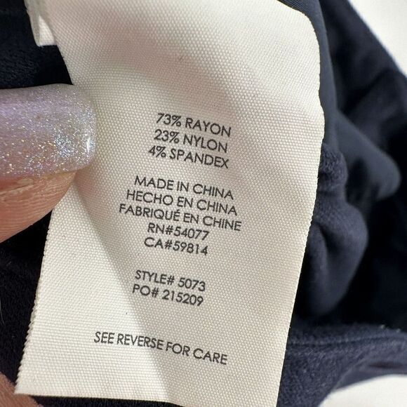 CABI Capote Cropped Ankle Trouser Pants 5073 Navy Blue Size 6 Stretchy Career - Picture 6 of 6